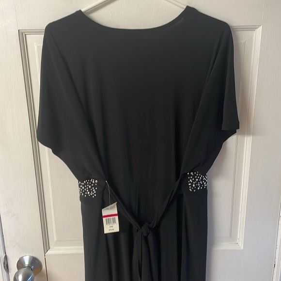 Bisou Bisou black cross front plus size dress NWT women’s size 22 - Picture 5 of 11